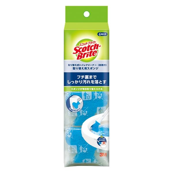 スリーエム ジャパン トイレクリーナー洗剤付取替用スポンジ 4548623492254 1セット(6個入×12点セット)（直送品）