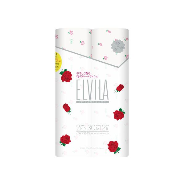 王子ネピア エルビラ12Rバラ 4901733320051 1セット(12ロール×8点セット)（直送品）