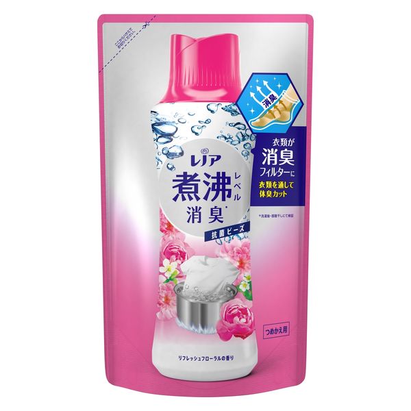レノア煮沸レベル 消臭抗菌ビーズ リフレッシュフローラルの香り 970ml×10 レノア煮沸レベル消臭抗菌ビーズ リフレッシュフローラルの香り