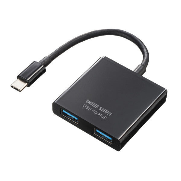 サンワサプライ USB Type-C ハブ(3ポート) USB-3TCP9BK 1個（直送品）