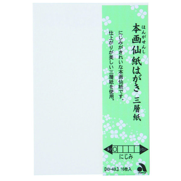 あかしや 本画仙紙はがき三層紙 AO-40L 1パック(10枚)