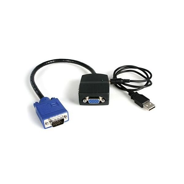 2ポートVGAディスプレイ分配器 2x VGA/アナログRGB スプリッタ/Splitter USBバスパワー供給 ST122LE 1個（直送品）