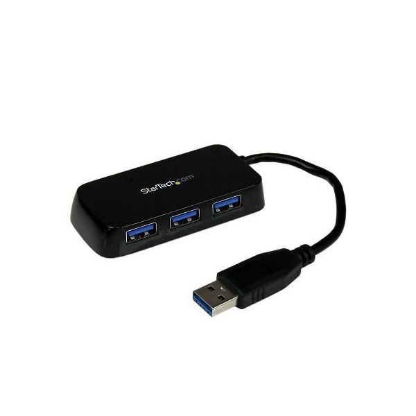 StarTech.com 4ポートUSB 3.0ハブ ブラック ST4300MINU3B 1個 65-1892-54（直送品）
