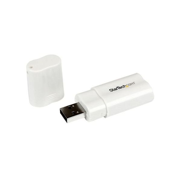 USBオーディオ/サウンド変換アダプタカード 1x USB A(オス)ー2x 3.5mmミニジャック(メス) ICUSBAUDIO 1個（直送品）