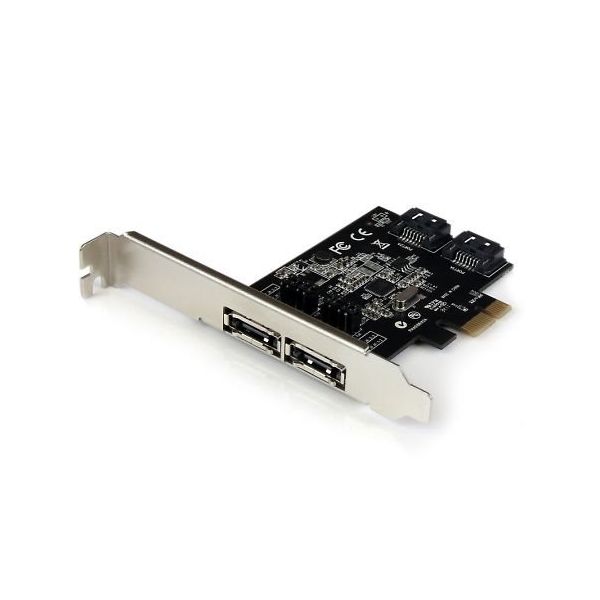 外部eSATA 2ポート/内部SATA 2ポート増設PCI Experssカード ポートマルチプライヤ対応 PEXESAT322I 1個（直送品）