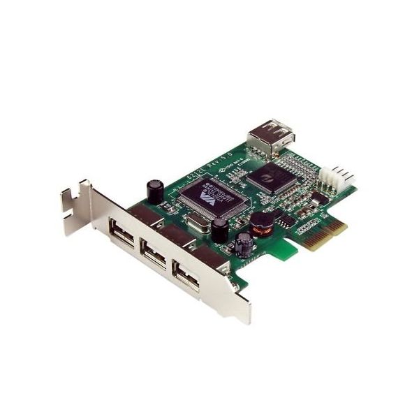 StarTech.com USB 2.0 4ポート増設PCI Expresカード ロープロファイル対応 PEXUSB4DP 1個（直送品）