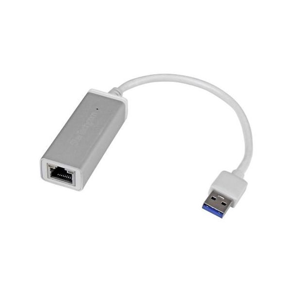 StarTech.com USB 3.0対応有線LANアダプタ ギガビット対応 シルバー USB31000SA 1個 65-1895-82（直送品）