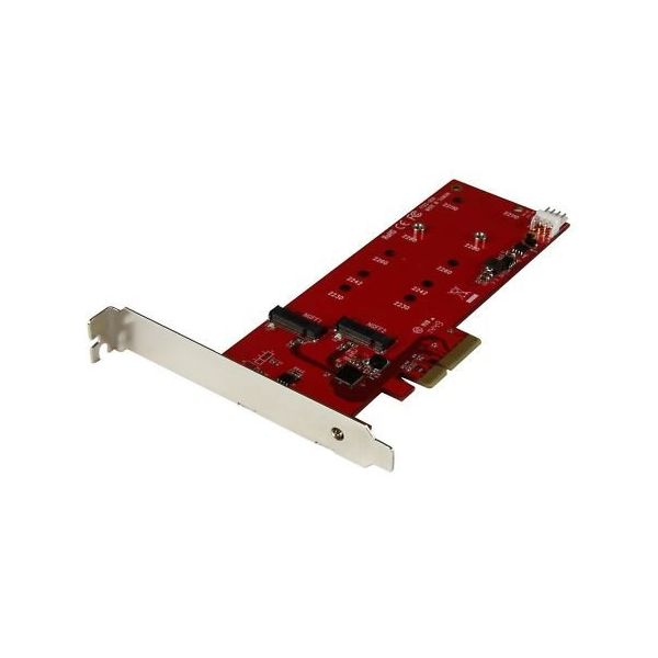 StarTech.com 2x M.2 SATA SSD コントローラカード PCI Expressインターフェース接続 PEX2M2 1個（直送品）