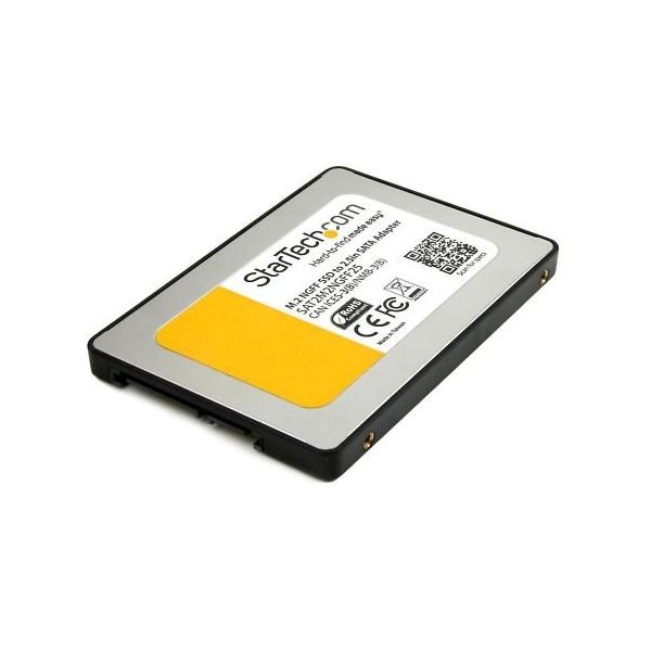 M.2 SSD ー 2.5インチSATA 3.0 変換アダプタ アルミ保護ケース付属 SAT2M2NGFF25 1個（直送品）