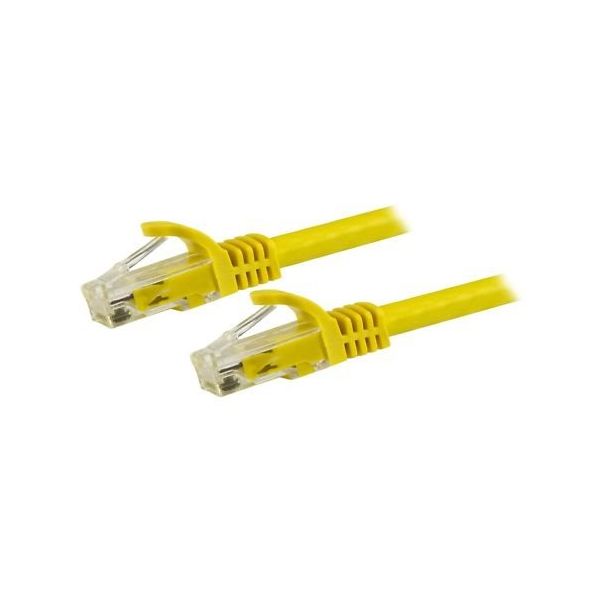 カテゴリ6 LANケーブル(Cat6)RJ45モールドコネクタ(ツメ折れ防止カバー付き)10m イエロー N6PATC10MYL 1個（直送品）
