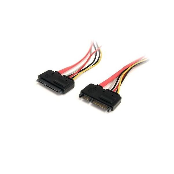 StarTech.com 30cm シリアルATA延長ケーブル電源セットコネクタ SATA22PEXT 1個 65-1898-69（直送品）