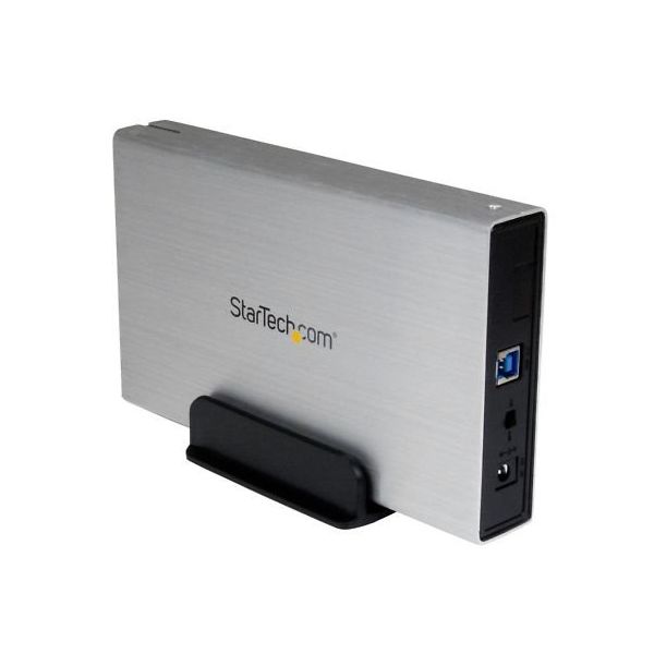 外付け3.5インチHDDケース シルバー USB3.0接続SATA 3.0対応ハードディスクケース UASP対応 S3510SMU33 1個（直送品）