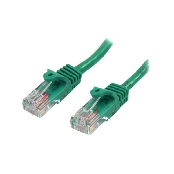カテゴリ5e LANケーブル(Cat5e)RJ45コネクタ(ツメ折れ防止カバー付き)0.5m グリーン 45PAT50CMGN 1個（直送品）