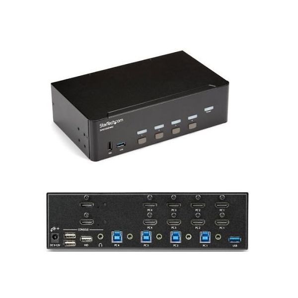 StarTech.com 4ポートHDMI デュアルモニター KVM スイッチ 4K対応 SV431DHD4KU 1個 65-1905-51（直送品）  - アスクル