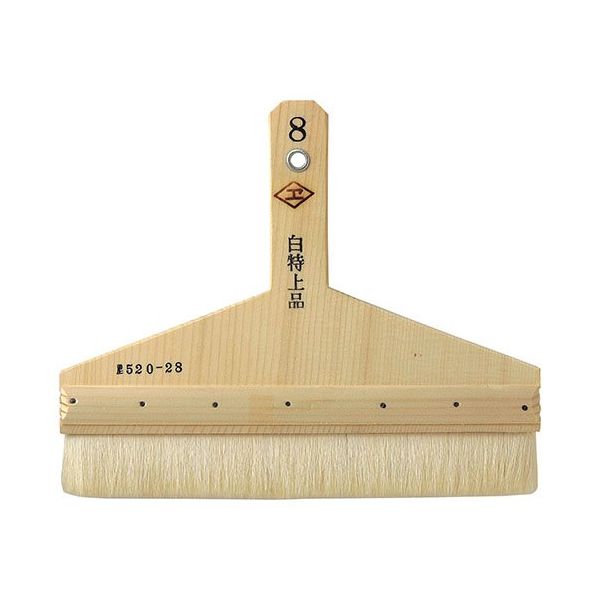 広島 白羊毛 糊刷毛 5寸(江戸型) 520-25 1本 61-9682-77（直送品）