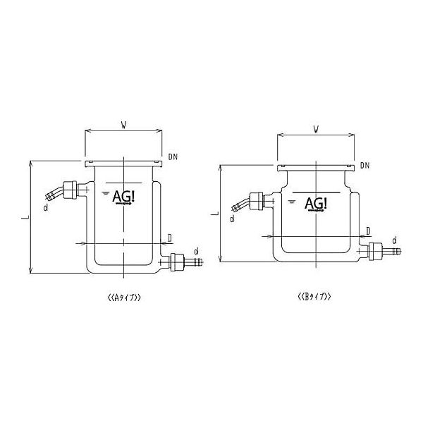 旭製作所 平底二重管式セパラ反応容器 ホース口タイプ Oリング溝付き 3028-05/85A-H-G 1個 62-2098-42（直送品）