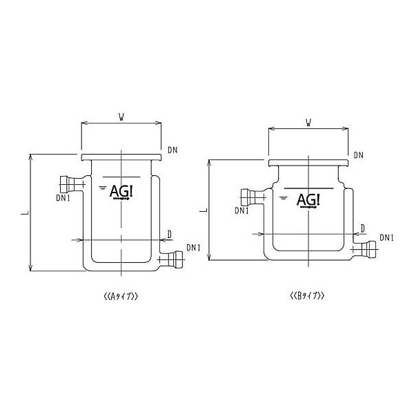 旭製作所 平底二重管式セパラ反応容器 15A 端部タイプ 3028-1/120A-M 1個 62-2098-68（直送品）