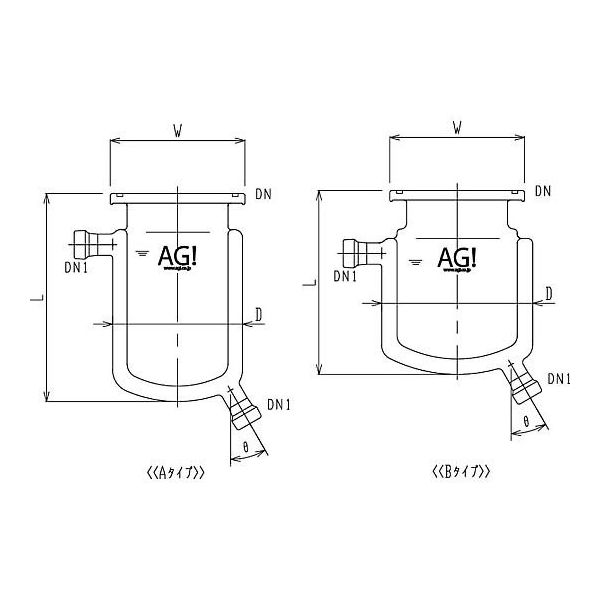 旭製作所 二重管式セパラ反応容器 15A 端部タイプ Oリング溝付き 3032-10/200B-M-G 1個 62-2099-75（直送品）