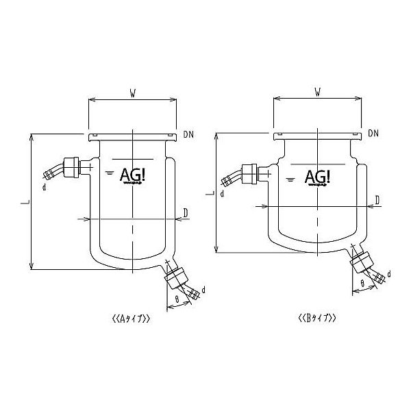 旭製作所 二重管式セパラ反応容器 ホース口タイプ Oリング溝付き 3032-3/120B-H-G 1個 62-2100-16（直送品）