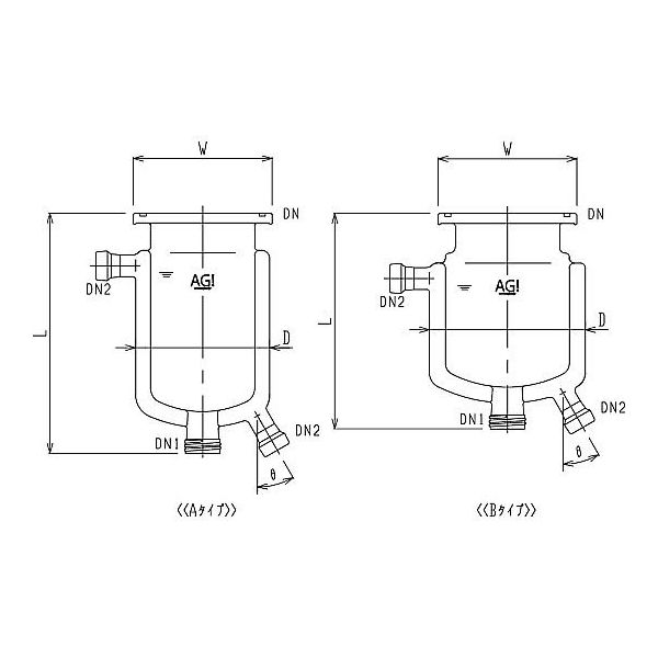 旭製作所 二重管式セパラ反応容器 15A 端部タイプ・弁座付 Oリング溝付き 3052-3/120B-M-G 1個 62-2103-15（直送品）