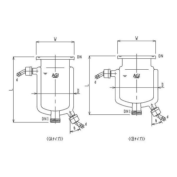 旭製作所 二重管式セパラ反応容器 ホース口タイプ・弁座付 Oリング溝付き 3052-3/150A-H-G 1個 62-2103-19（直送品）