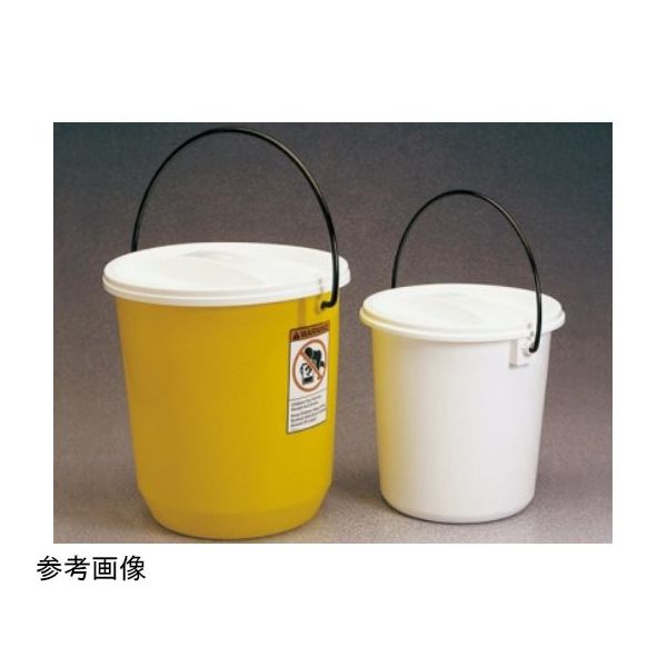 サーモフィッシャーサイエンティフィック フタ付きバケツ(LDPE) 7.6L 7102-0080 1箱(12個) 65-5643-66（直送品）
