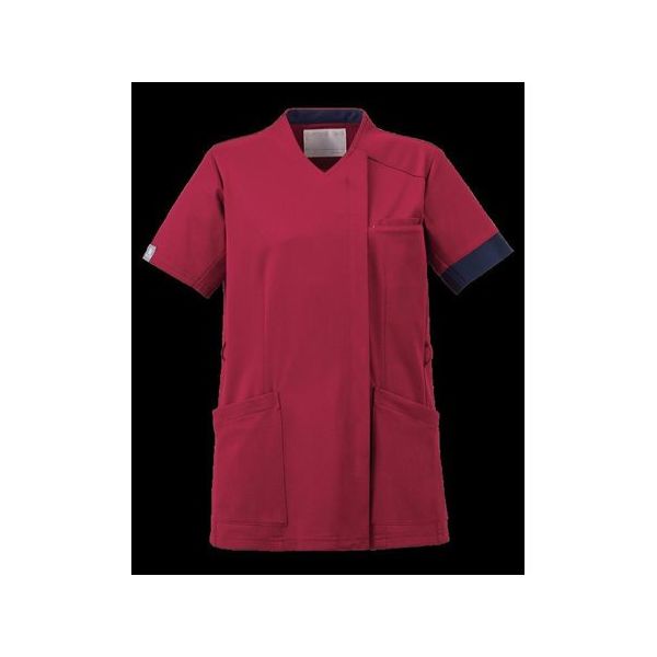 オンワード &COLOR サイドファスナースクラブ(男女兼用)ディープレッド BL HS-8077 1枚 65-5685-54　スクラブ（直送品）