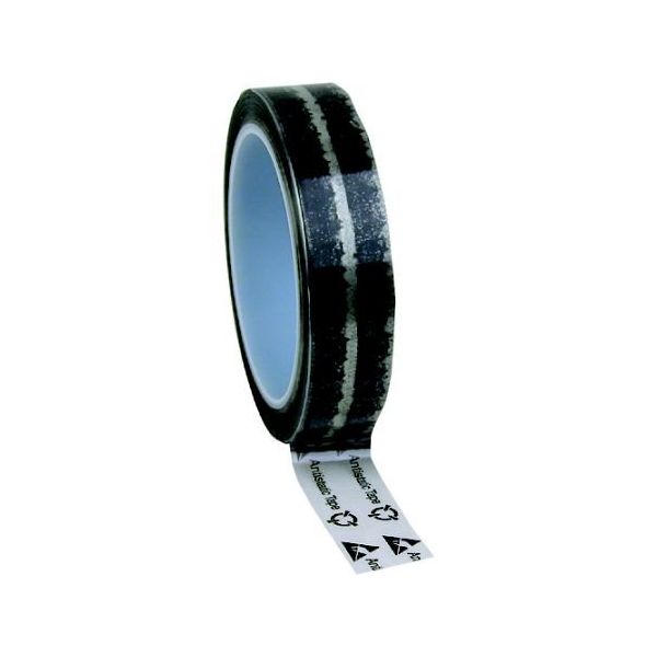 DESCO JAPAN 静電気防止テープ マーク付き 25mmX65.8m 巻芯径76mm 79211 1巻 67-2276-40（直送品）