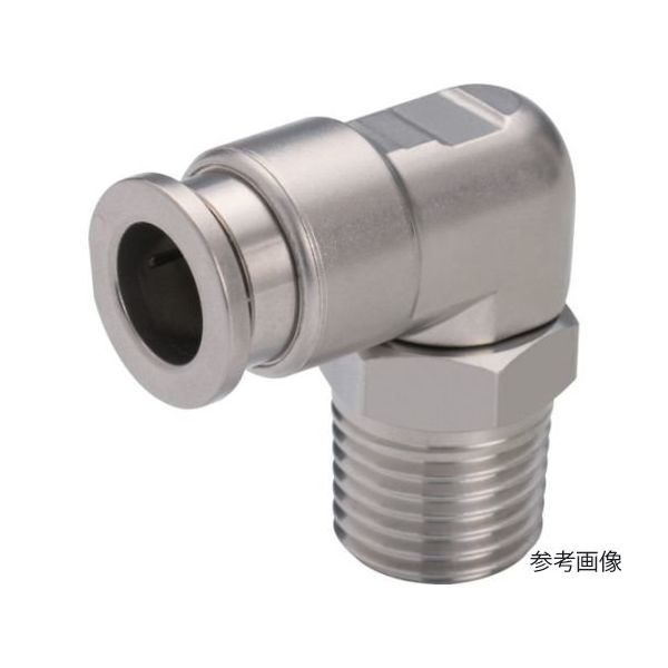日本ピスコ 耐腐蝕用SUS316ワンタッチ継手 チューブフィッティングSUS316 エルボ SSPL10-02 1個 67-2266-84（直送品）