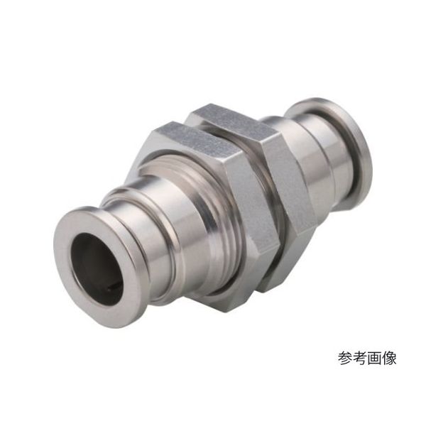 日本ピスコ 耐腐蝕用SUS316ワンタッチ継手 チューブフィッティングSUS316 隔壁ユニオン SSPM6 1個 67-2266-94（直送品）