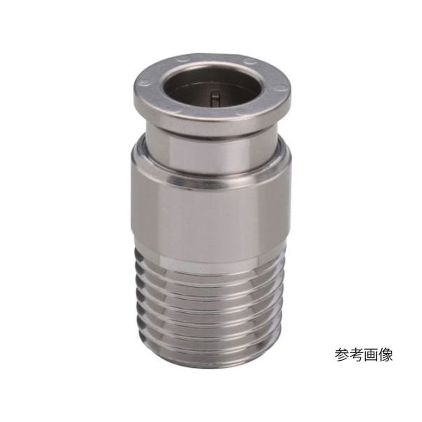 耐腐蝕用ワンタッチ継手 チューブフィッティングSUS316 六角穴付ストレート φ4用 接続口径R1/8 SSPOC4-01 1個（直送品）