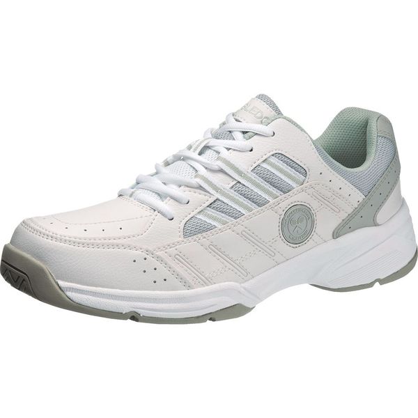 アサヒシューズ ウィンブルドン 4E幅広シューズ ホワイト/グレー 23.5cm W/B 052 1足 67-2479-39（直送品）