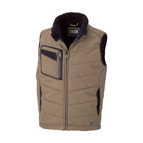 桑和 G.G. 5106 防寒ベスト ブラウン 6L 5106-81-6L 1着 530-8351（直送品）