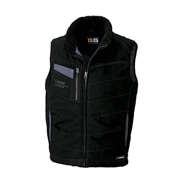 桑和 G.G. 5106 防寒ベスト ブラック 6L 5106-4-6L 1着 530-9901（直送品）