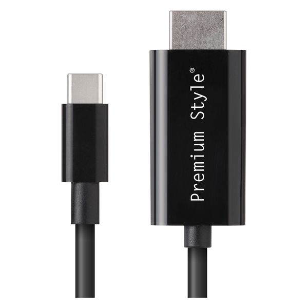 PGA USB TYPE-C HDMIミラーリングケーブル 2m ブラック PG-SUCTV2MBK 1