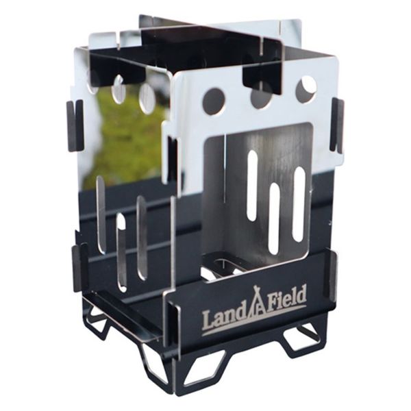 LandField ミニ焚き火台 キャンプストーブ 小型 折りたたみ式 軽量 五徳セット 収納袋付 LF-CPS010 1台（直送品）