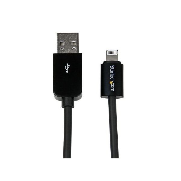 Lightning ー USB ケーブル 2m ブラック Apple MFi認証 iPhone/ iPad対応 USBLT2MB 1個（直送品）