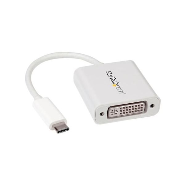 StarTech.com USB TypeーC ー DVI変換ディスプレイアダプタ ホワイト CDP2DVIW 1個 65-1896-79（直送品）