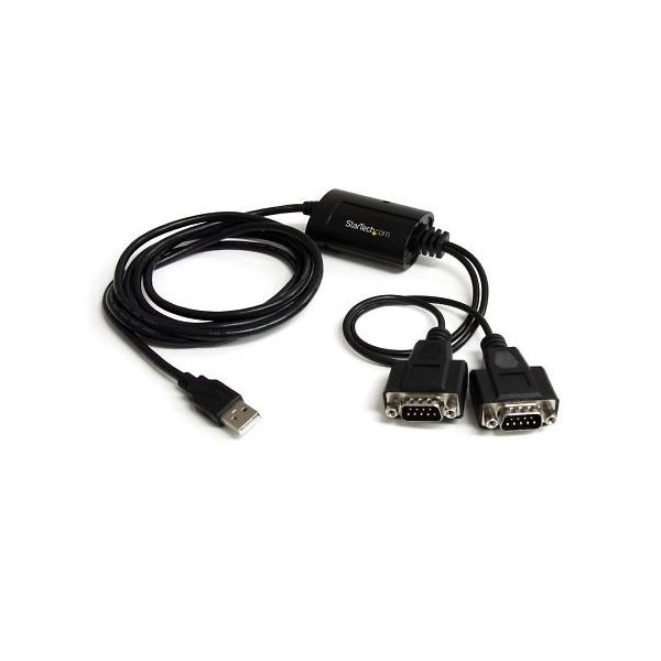 StarTech.com 2ポート増設 USB 2.0 ー RS232Cシリアル変換ケーブル ICUSB2322F 1個（直送品）