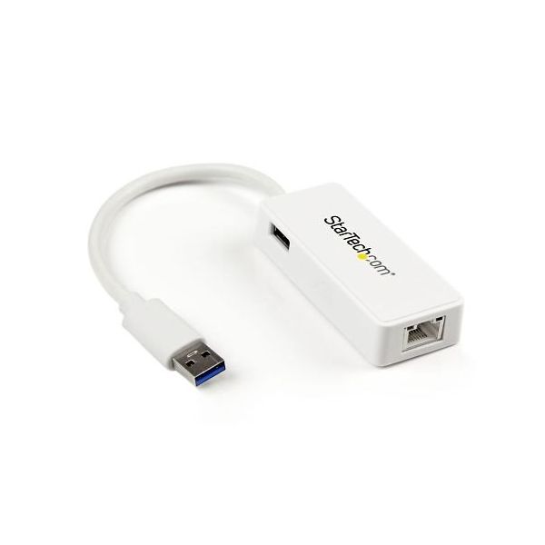 StarTech.com USB 3.0 ー ギガビット有線LANアダプタ ポート x1 ホワイト USB31000SPTW 1個（直送品）