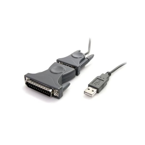 StarTech.com USB ー RS232Cシリアル変換ケーブル DB9 DB25変換コネクタ付属 ICUSB232DB25 1個（直送品）