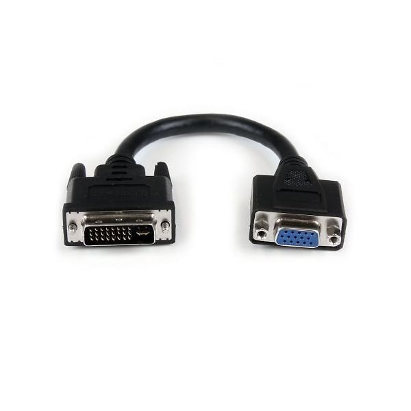 StarTech.com 20cm DVIーVGA変換ケーブル DVIーI オスーVGA メス ブラック DVIVGAMF8IN 1個（直送品）