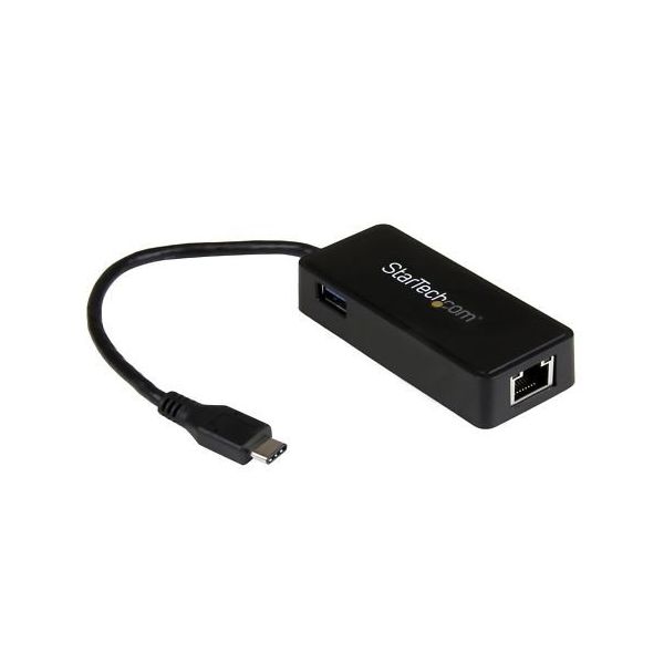 StarTech.com USB TypeーC有線LANアダプタ ギガビット対応 3.0ポート付き ブラック US1GC301AU 1個（直送品）