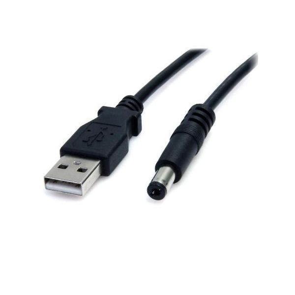 USB ー 5V DC電源供給ケーブル 2m DCプラグ(外径5.5m/内径2.1mm) USB2TYPEM2M 1個（直送品）