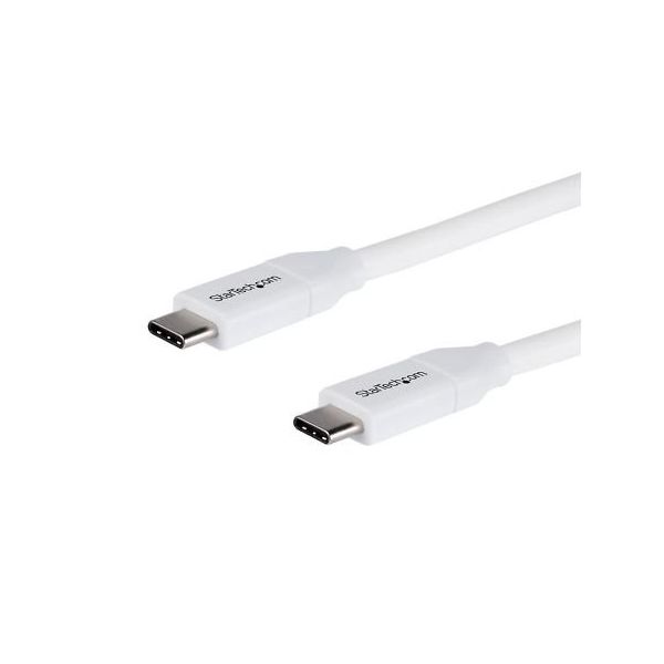 USB 2.0 TypeーC ケーブル 4m ホワイト 給電充電対応(最大5A) USBーIF認証済み USB2C5C4MW 1個（直送品）