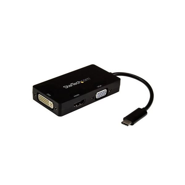 3 in 1 USB TypeーC接続マルチディスプレイアダプタ 4K/30Hz ブラック CDPVGDVHDBP 1個（直送品）