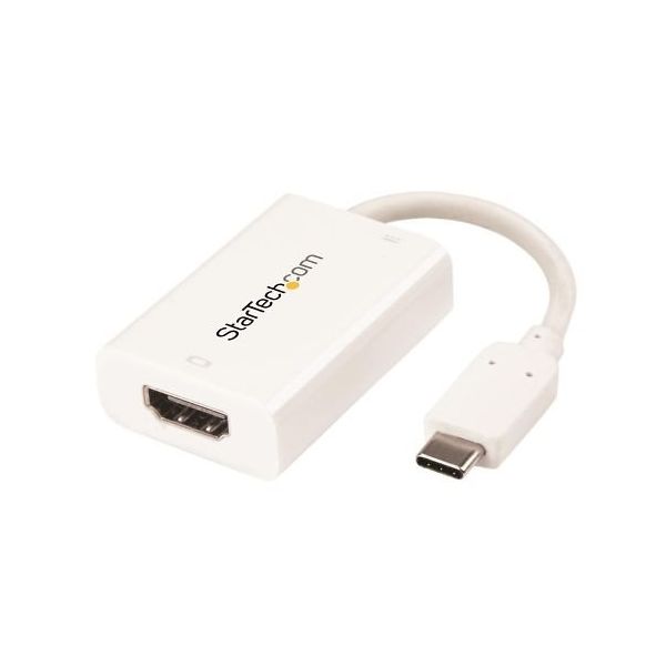 USB TypeーC ー HDMI変換ディスプレイアダプタ PD対応 4K/60Hz ホワイト CDP2HDUCPW 1個（直送品）