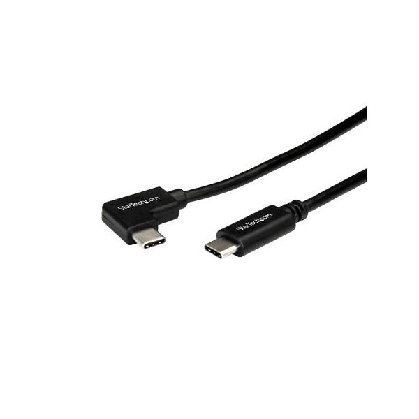 StarTech.com L型USBーCケーブル 1m オス/オス USB 2.0準拠 USB2CC1MR 1個 65-1904-49（直送品）