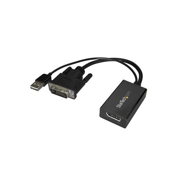 DVI ー DisplayPort 変換ディスプレイアダプタ USBバスパワー対応 1920x1200 DVI2DP2 1個（直送品）