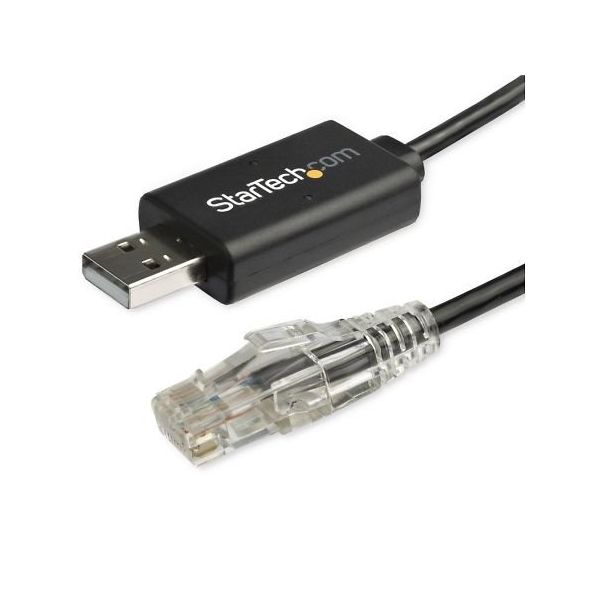 StarTech.com RJ45ーUSB Cisco互換コンソールケーブル 1.8m ICUSBROLLOVR 1個 65-1906-77（直送品）